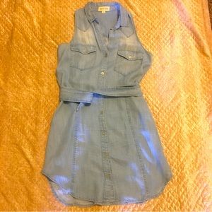 Cloth & Stone Chambray Sleeveless Button-front Dress, XS